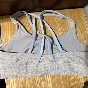 lululemon athletica Light Gray and Blue Sports Bra